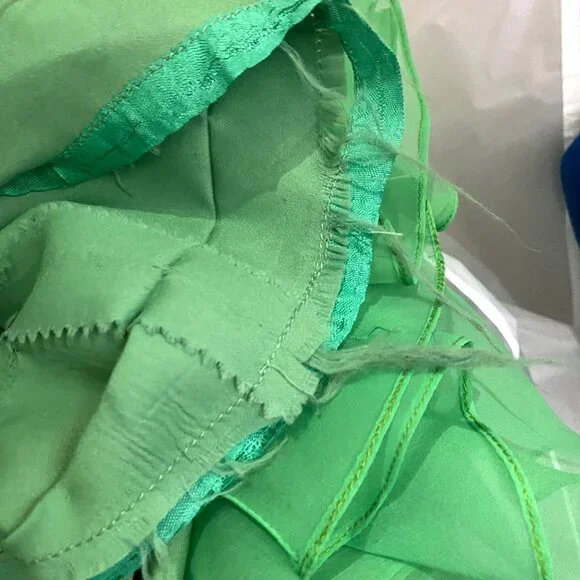 Vintage 1970's Mike Benet Formals Green Halter Beaded Evening Gown Size 7 - Picture 12 of 12